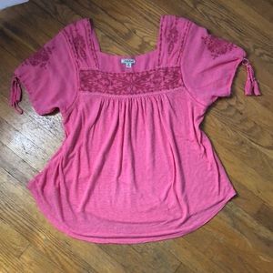 Lucky Brand pink tee Size M